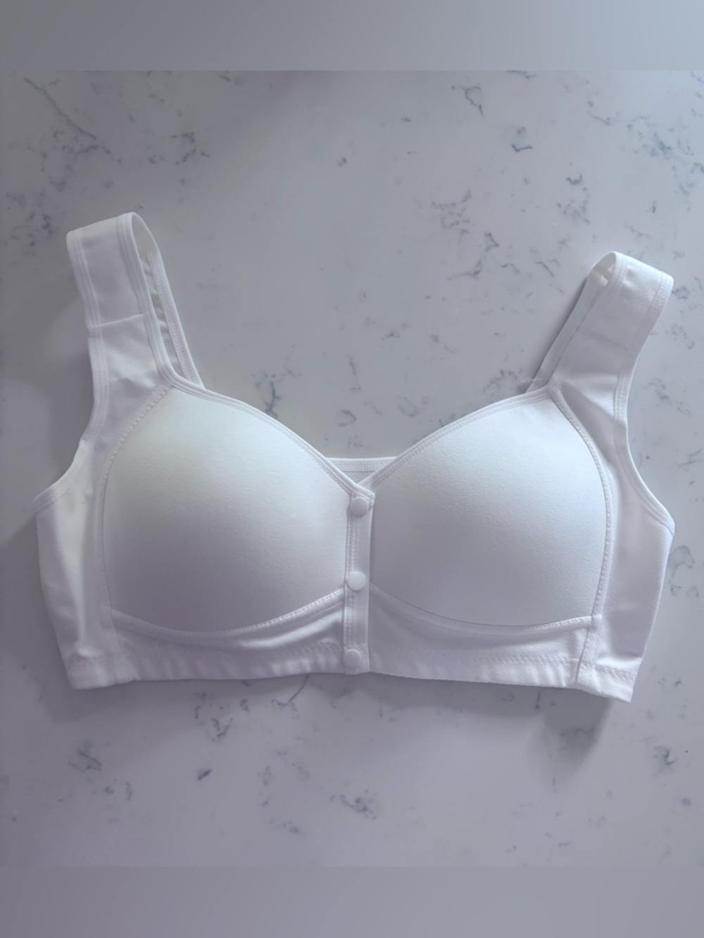 Daisy Bra White Smooth Front-Closure Bra 2X